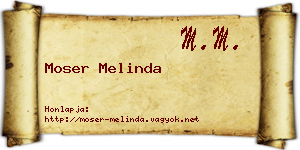 Moser Melinda névjegykártya