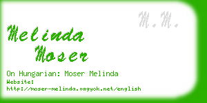 melinda moser business card